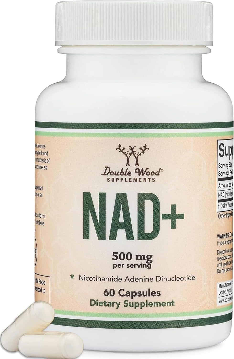 NAD Supplement (500Mg of 95% Pure NAD+ per Serving, 30 Day Supply) 