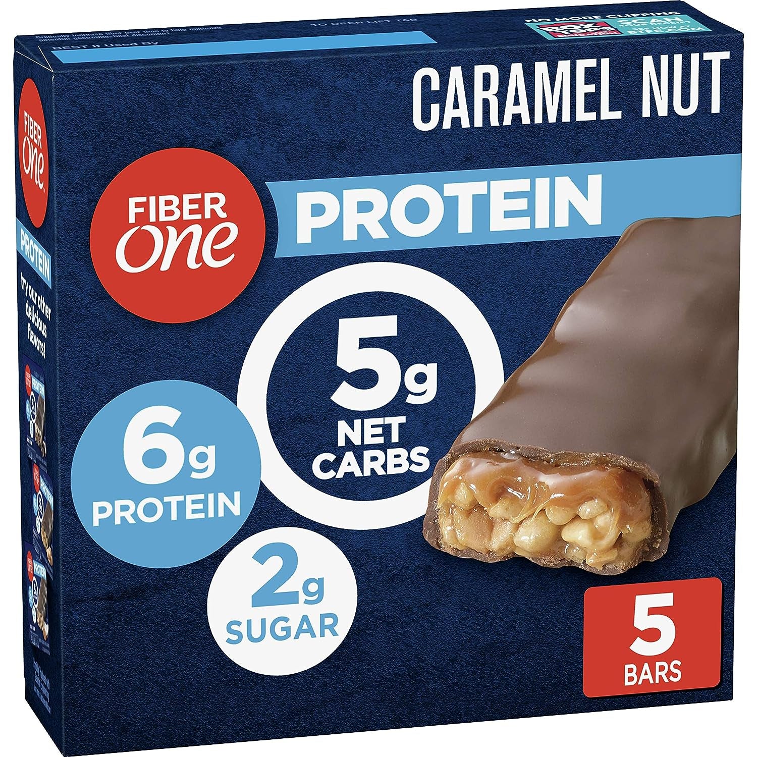 Chewy Protein Bars Caramel Nut 5 Ct